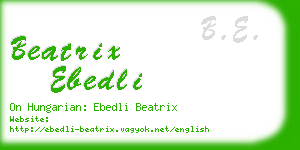 beatrix ebedli business card